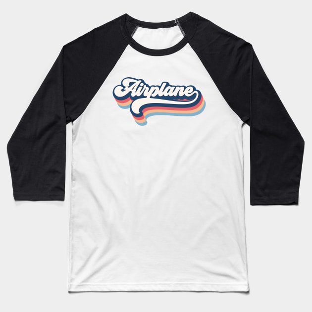 Airplane Baseball T-Shirt by RetroDesign